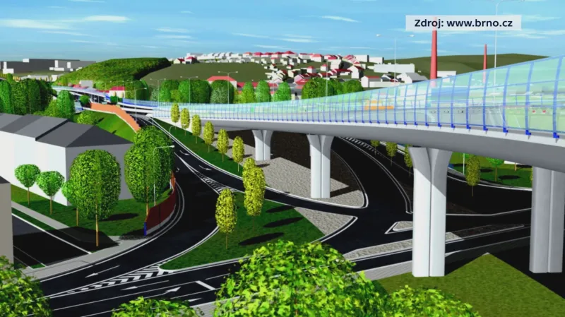 Mimoúrovňové křižovatky navazující na velký městský okruh