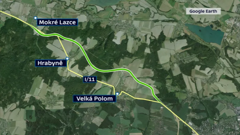 Nový úsek silnice 1/11 mezi Ostravou a Opavou