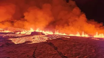 Erupce sopky na poloostrově Reykjanes
