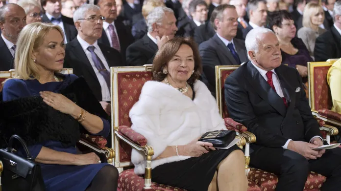Livia Klausová na prezidentské inauguraci