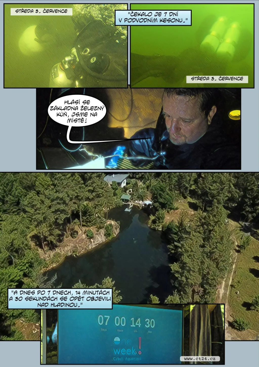 Týden pod hladinou zatopeného lomu
