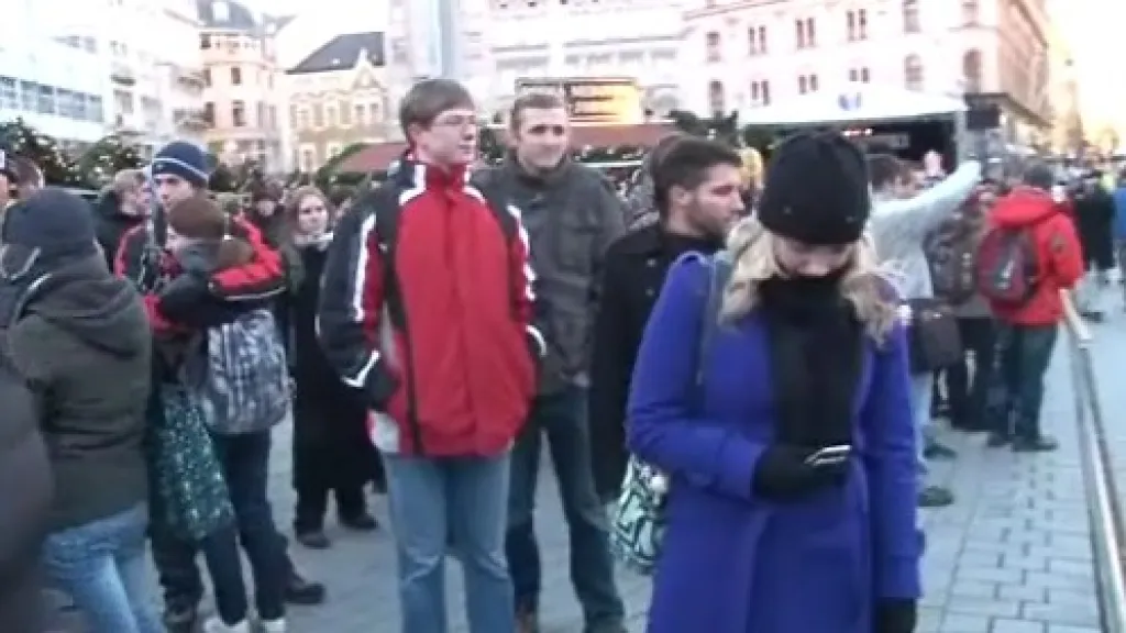 Happening \"Frozen\" v Brně