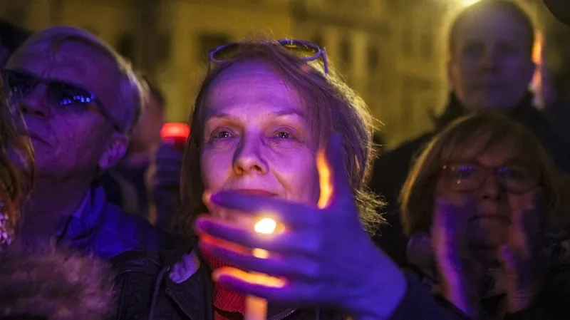 Oslava 28. října na Staroměstském náměstí