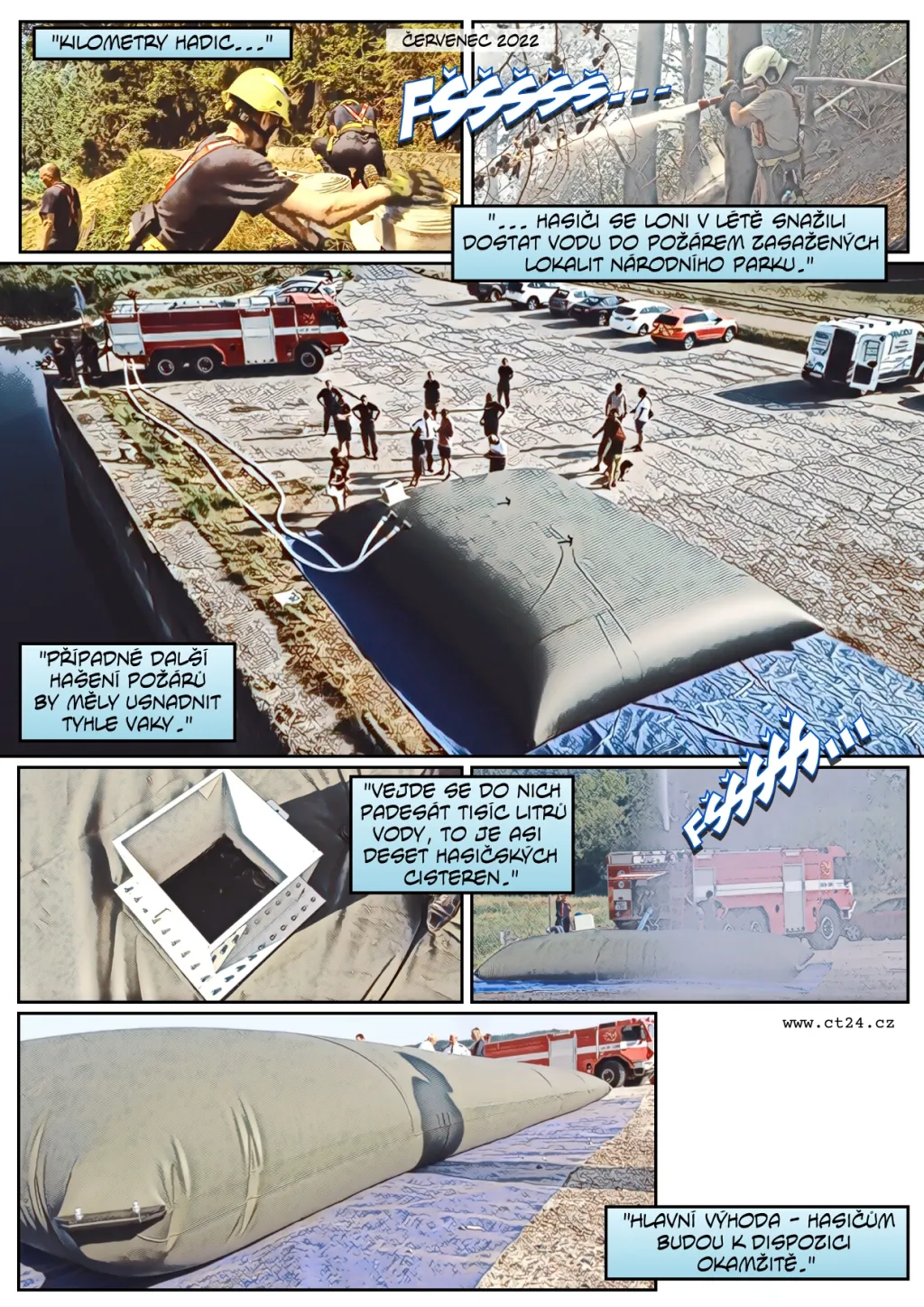 Vodní vaky usnadní hasičům zásahy v NP České Švýcarsko