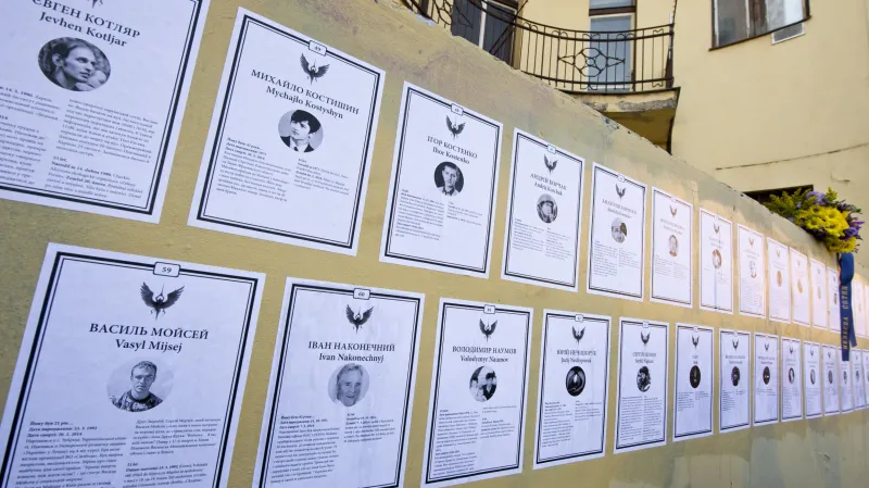 Parte za padlé Ukrajince v pražských Vršovicích