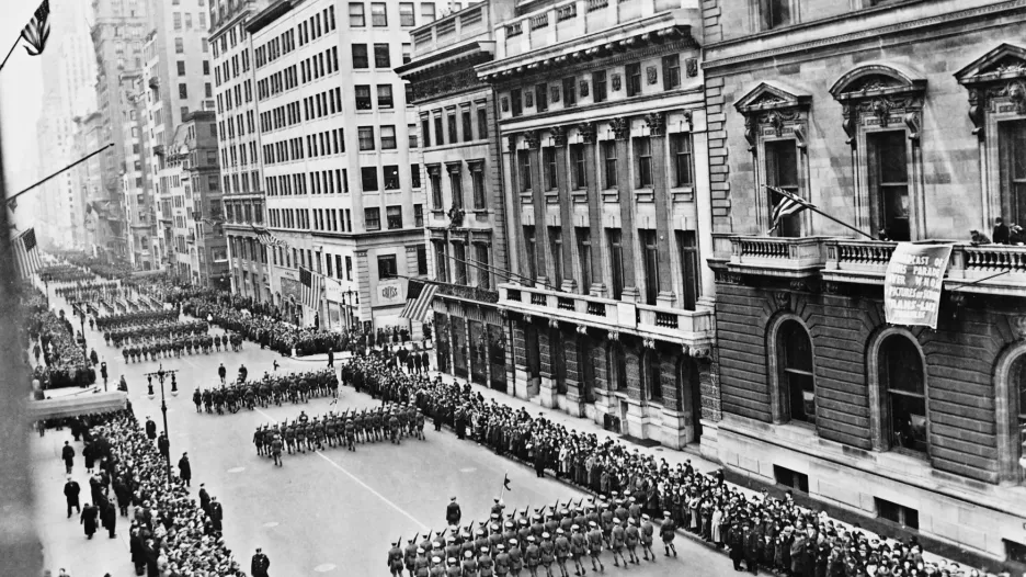 Newyorský průvod na svátek svatého Patrika v roce 1935