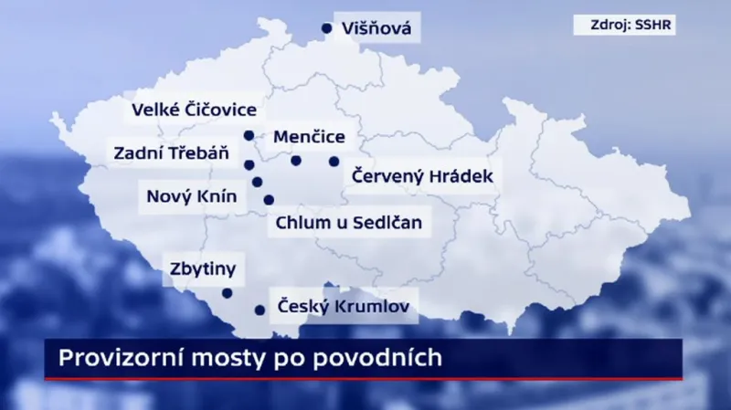 Kde se využívají provizorní mosty