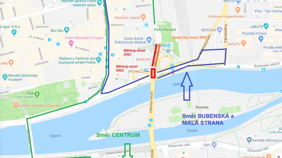 Uzavírky a objížďky v Holešovicích 24. února