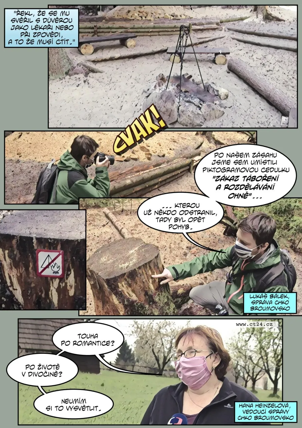 Nelegální tábořiště v Adršpašsko-teplických skalách. Pachateli hrozí vysoká pokuta