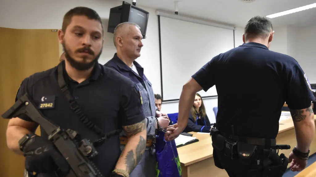 Radek Březina u Krajského soudu ve Zlíně 21. ledna 2020