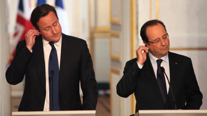 David Cameron a François Hollande