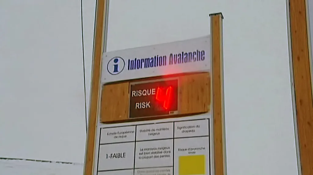 Lavinové nebezepečí v Alpách