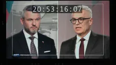 Peter Pellegrini a Ivan Korčok v předvolební debatě