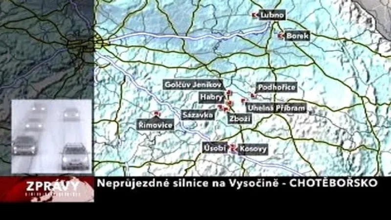 Neprůjezdné silnice na Vysočině