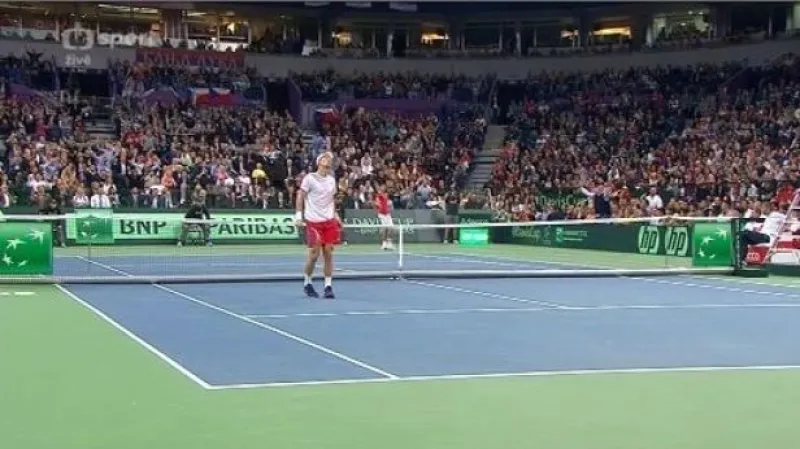 Dramatický závěr druhé sady v utkání Djokovič - Berdych