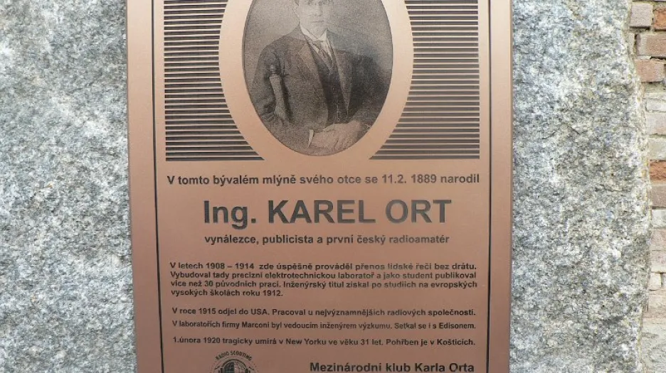 Pamětní deska - Ing. Karel Ort