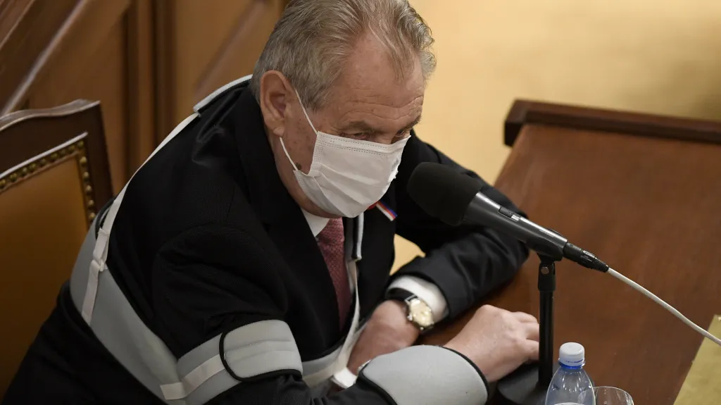 Prezident Miloš Zeman na jednání Poslanecké sněmovny