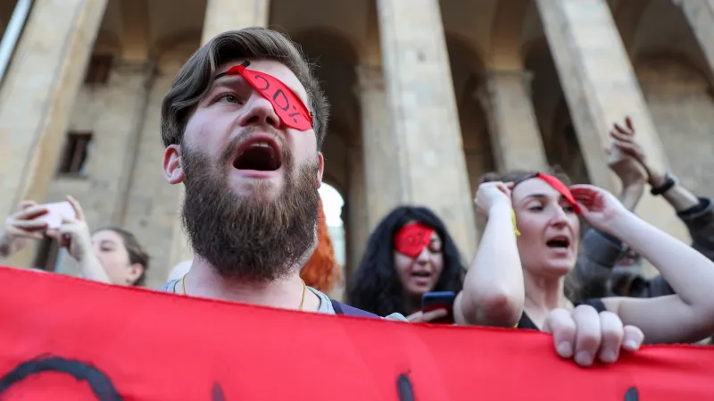 Demonstrace v Tbilisi