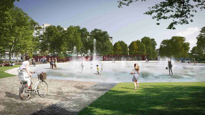 Dominantou parku bude multifunkční plocha