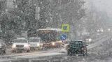 iReportér: Husté sněžení v Praze kolem poledne kamerou Jakuba Alberta