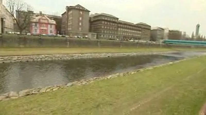 Řeka v centru Ostravy