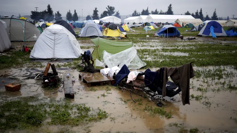 Tábor uprchlíků u obce Idomeni