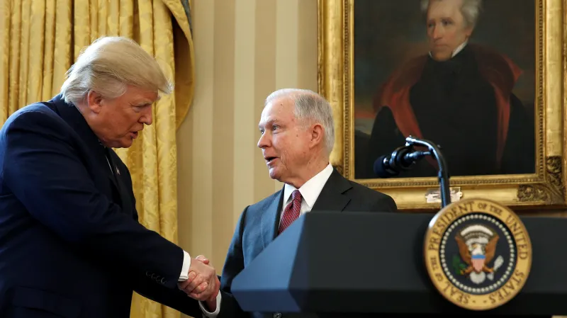 Donald Trump a Jeff Sessions