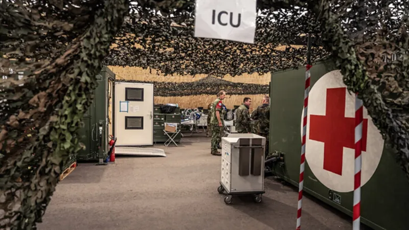 Američtí zdravotníci účastnící se zdravotnického cvičení NATO Vigorous Warrior v Estonsku