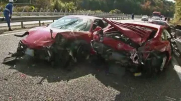 Nehoda luxusních aut v Japonsku