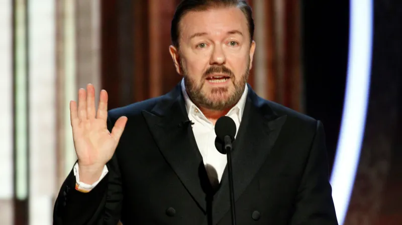 Ricky Gervais na 77. Zlatých glóbech