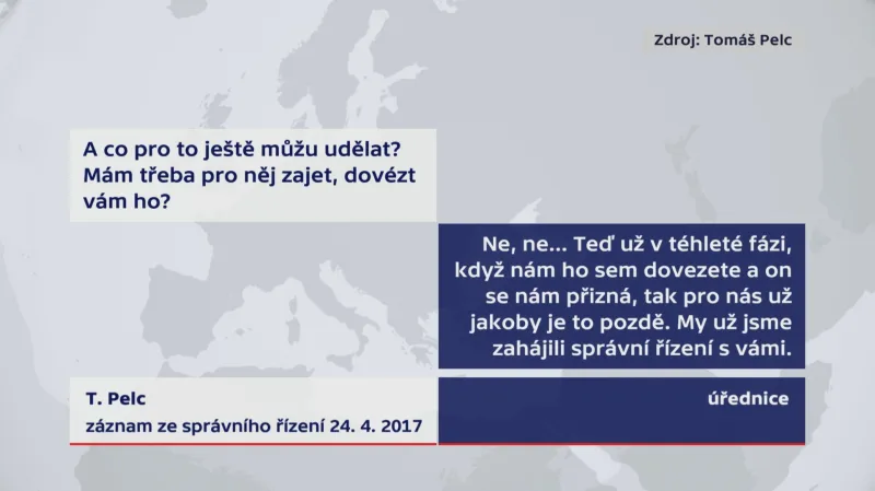 Záznam ze správního řízení konaného 24. 4. 2017
