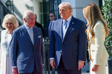 Karel III. přijel do Spojených států na státní návštěvu