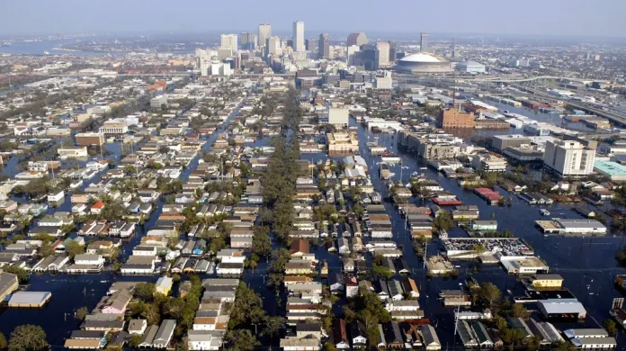 Hurikán Katrina způsobil v New Orleans záplavy