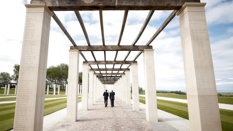 Součást památníku, který je věnovaný padlým spojeneckým vojákům při invazi v Normandii v roce 1944