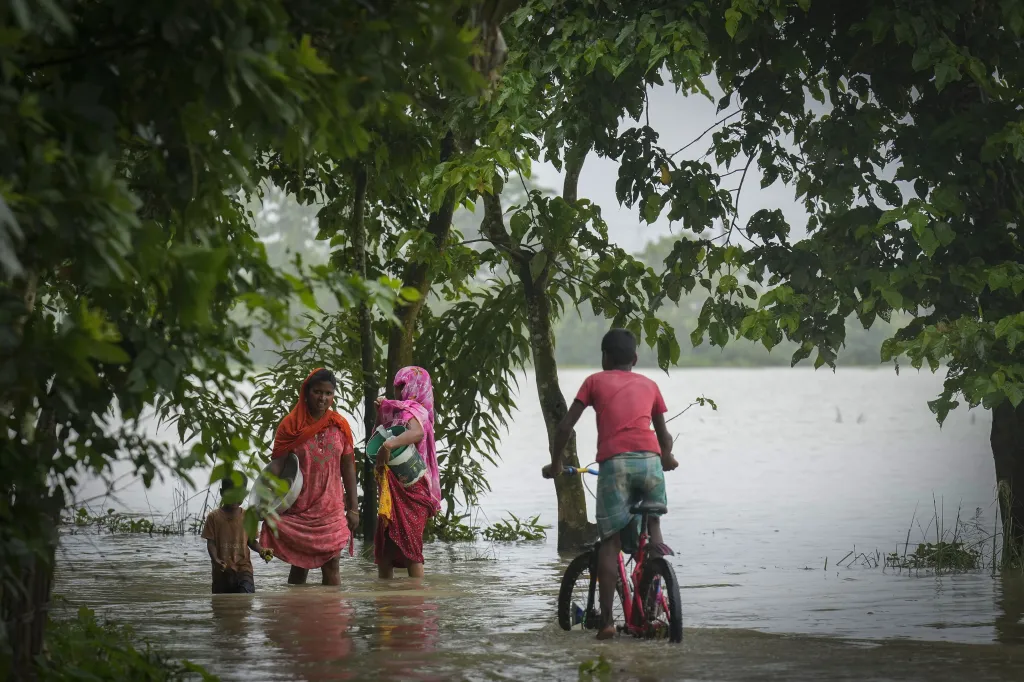 Záplavy na severovýchodě Indie