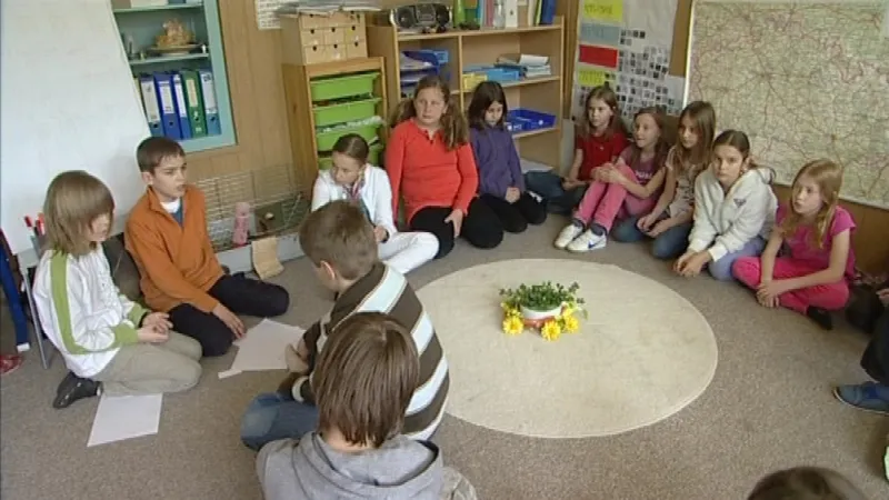 Děti v Montessori třídě