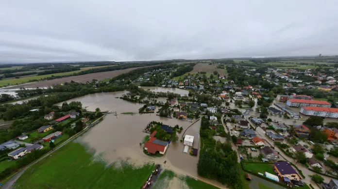 Situace při nedělních záplavách v Brušperku