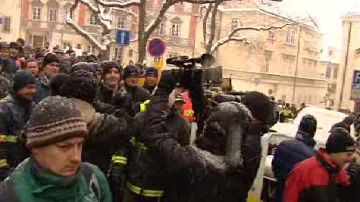Demonstrace hasičů a policistů