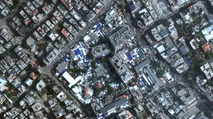 Satelitní snímek nemocnice Šífa