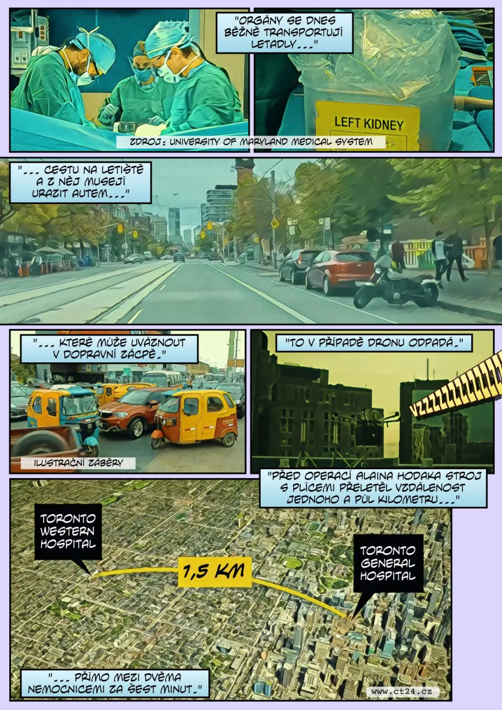 Dron doručil orgány pro transplantaci