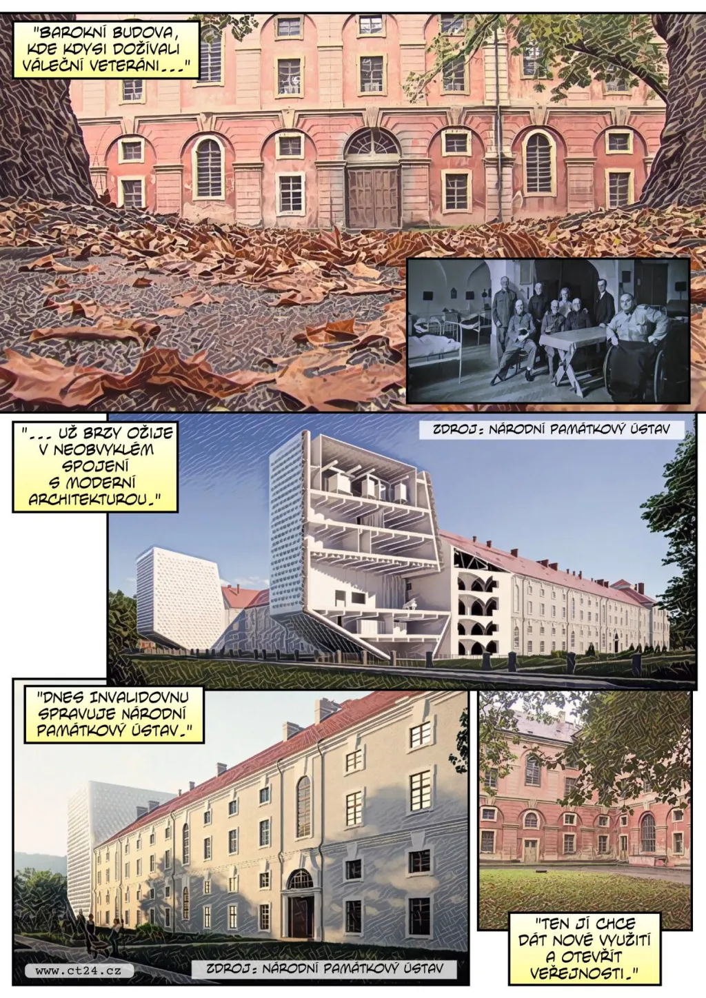 Barokní Invalidovna v neobvyklém spojení s moderní architekturou. Správci představili budoucí využití