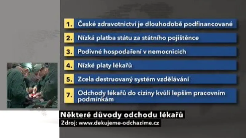 Důvody odchodu českých lékařů