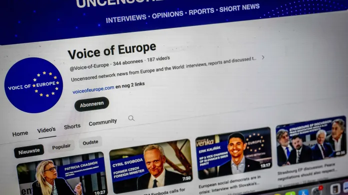 Proruská zpravodajská platforma Voice of Europe