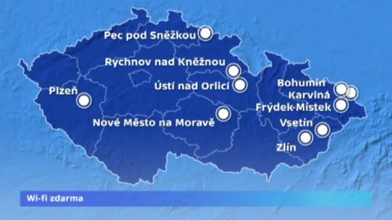 Města v ČR s Wi-Fi zdarma