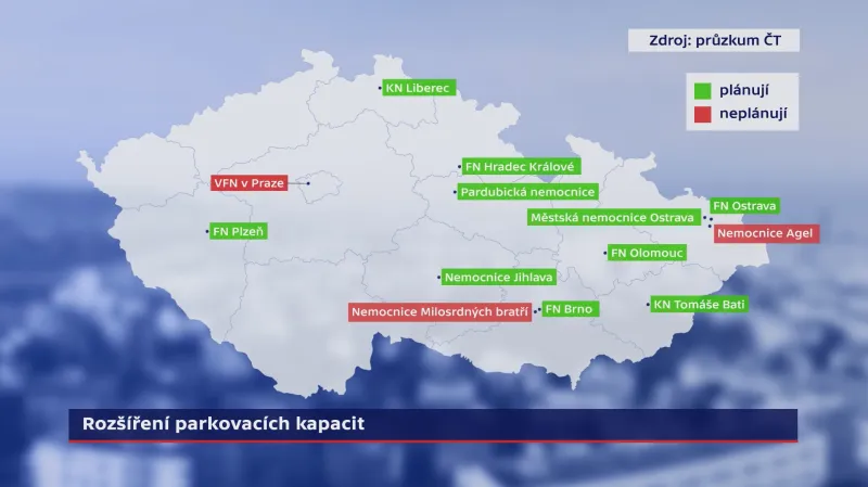 Rozšíření parkovacích kapacit nemocnic