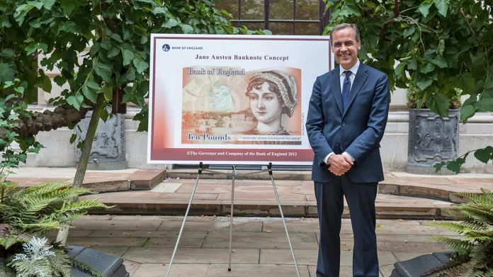 Jane Austenová na desetilibrové bankovce