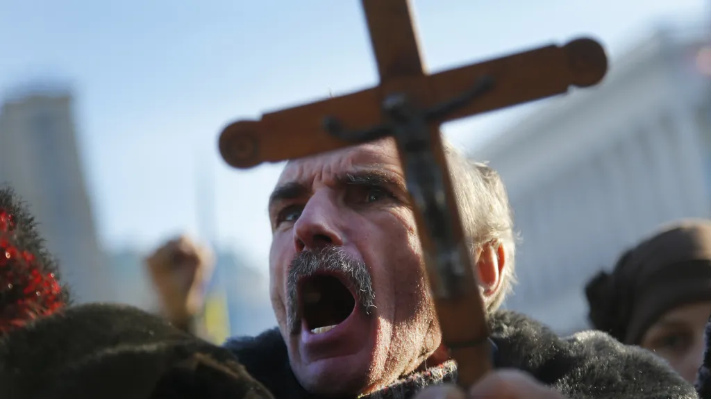 Demonstrace na Ukrajině