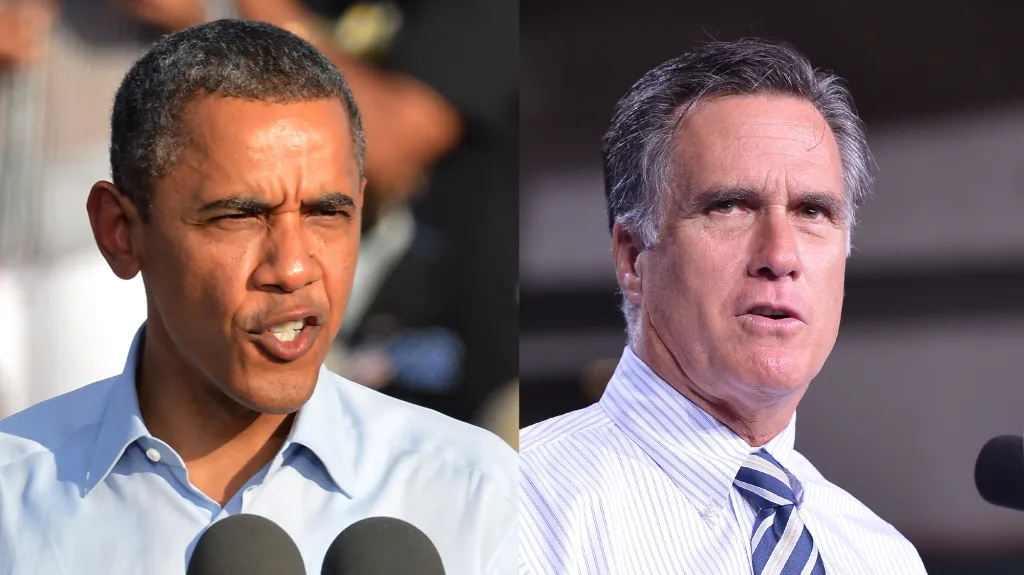 Barack Obama a Mitt Romney
