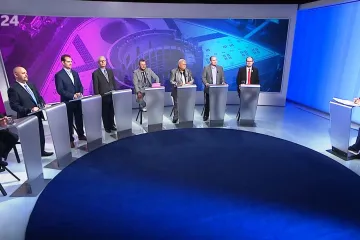 Politické spektrum před volbami do europarlamentu: KAN, SNČR, Cesta, NÁRSOC, AVE, RDS, DSSSNF, SPR-RSČ