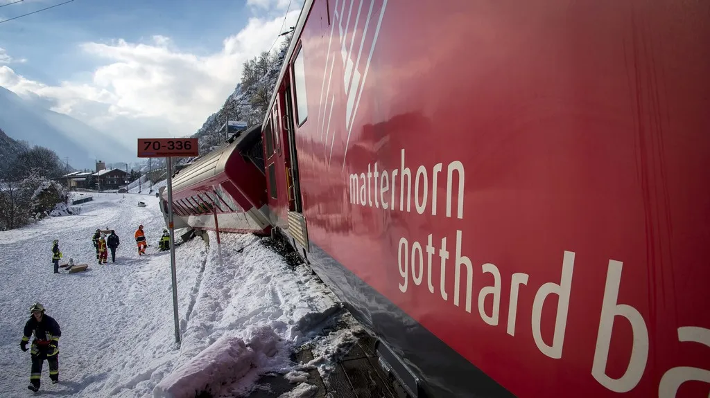 Železniční nehoda ve Švýcarsku